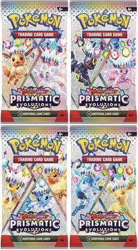 Prismatic Evolutions Sleeved Booster Pack Art Bundle [Set of 4]